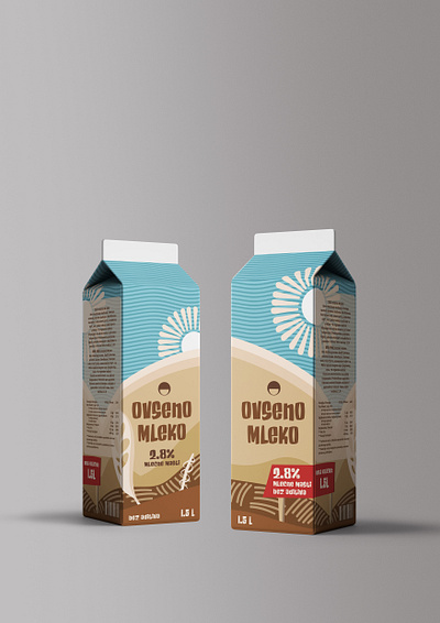 Ljubljanske Mlekarne Label Design - Oat Milk design graphic design illustration label labeldesign labels milk milkdesign oatmilk