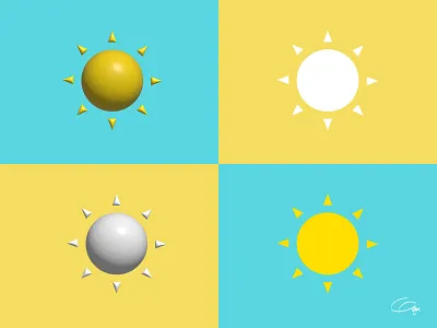 Sun 3D. Illustration. branding design graphic design illustration logo ui ux vector