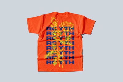 RC YTH T-shirt apparel bold text bright church colorful shirt flowers grunge kids merch orange shirt overlay youth youth group youth t shirt