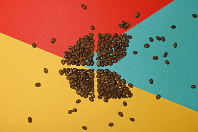 Chroma Coffee Logo chroma coffee coffee beans coffee logo colorful flat lay logo photography primary colors social media