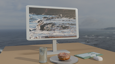 Coffee ☕ on the rocks 3d behance blender inspirational ui workspace