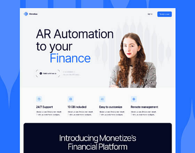 Finance Management Landing Page business figma finance finance management financial fintech invoicing landing page uiux web design