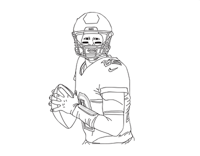 Tom Brady - Line Drawing