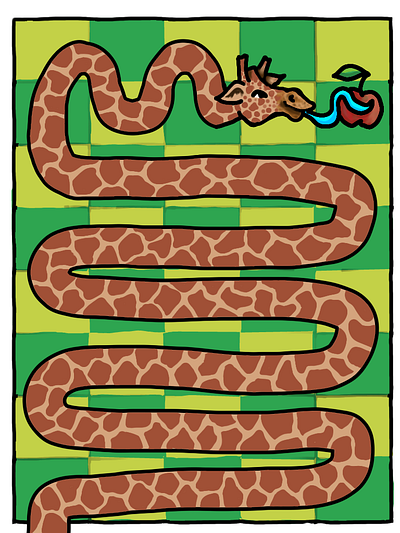 Snake-Giraffe design giraffe illustration snake