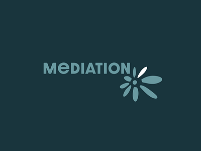 Mediation clean logo minimal symbol typography