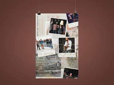 Sam Ness Scotland Tour Poster design poster textures