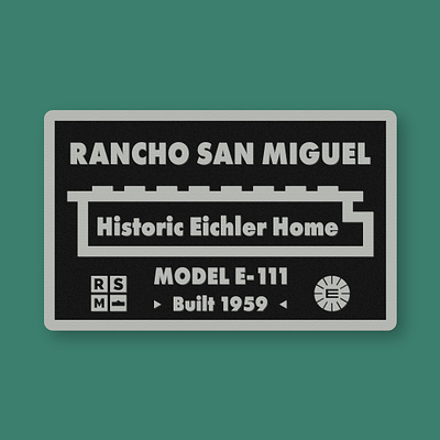 Eichler Homes - MCM Historic Home Plaques custom logo custom sign design mockup eichler logo logo design mcm mid century modern minimalist mockup sign design vector art vector illustration
