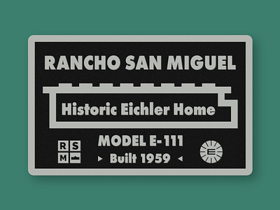 Eichler Homes - MCM Historic Home Plaques custom logo custom sign design mockup eichler logo logo design mcm mid century modern minimalist mockup sign design vector art vector illustration