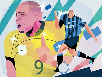 El fenomeno blue futbol illustration soccer vector