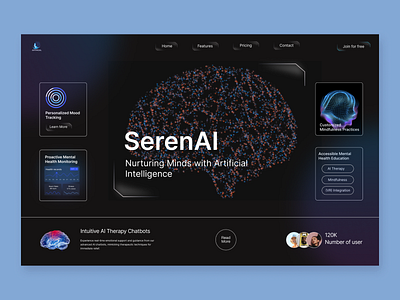 Seren AI ai ai website animation ui web design