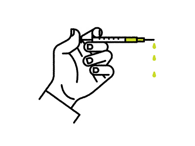 This Won’t Hurt A Bit chris rooney fingers hand illustration injection liquid needle serum syringe thumb