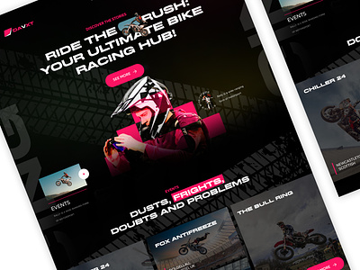 Racing website design concept header home landing popular ui uiux ux web webdesign website