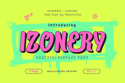 Izonery - Graffiti Font hip hop
