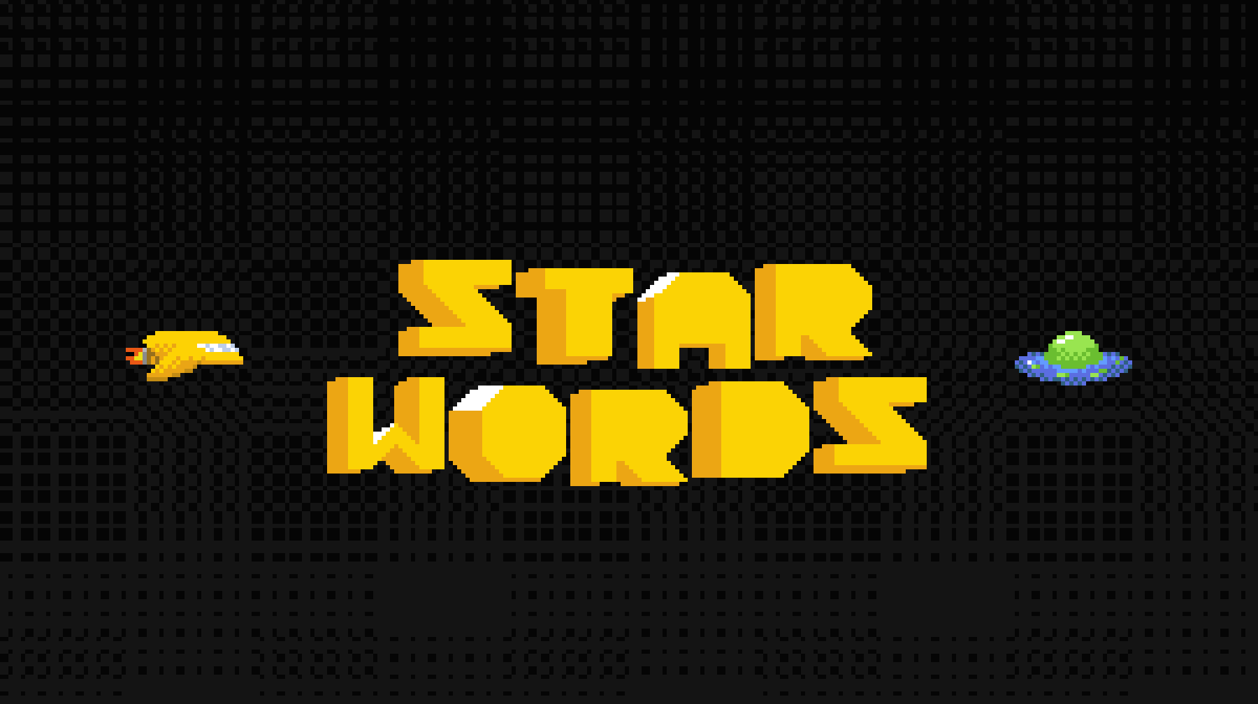 STAR WORDS animation game design graphic design motion graphics pixel art typography ui ux