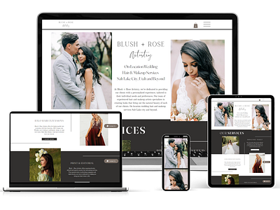 Elegant Custom Website Design for Beauty Salon - Bridal Stylist beauty bridal salon web design web designer website website design website designer wix wix website