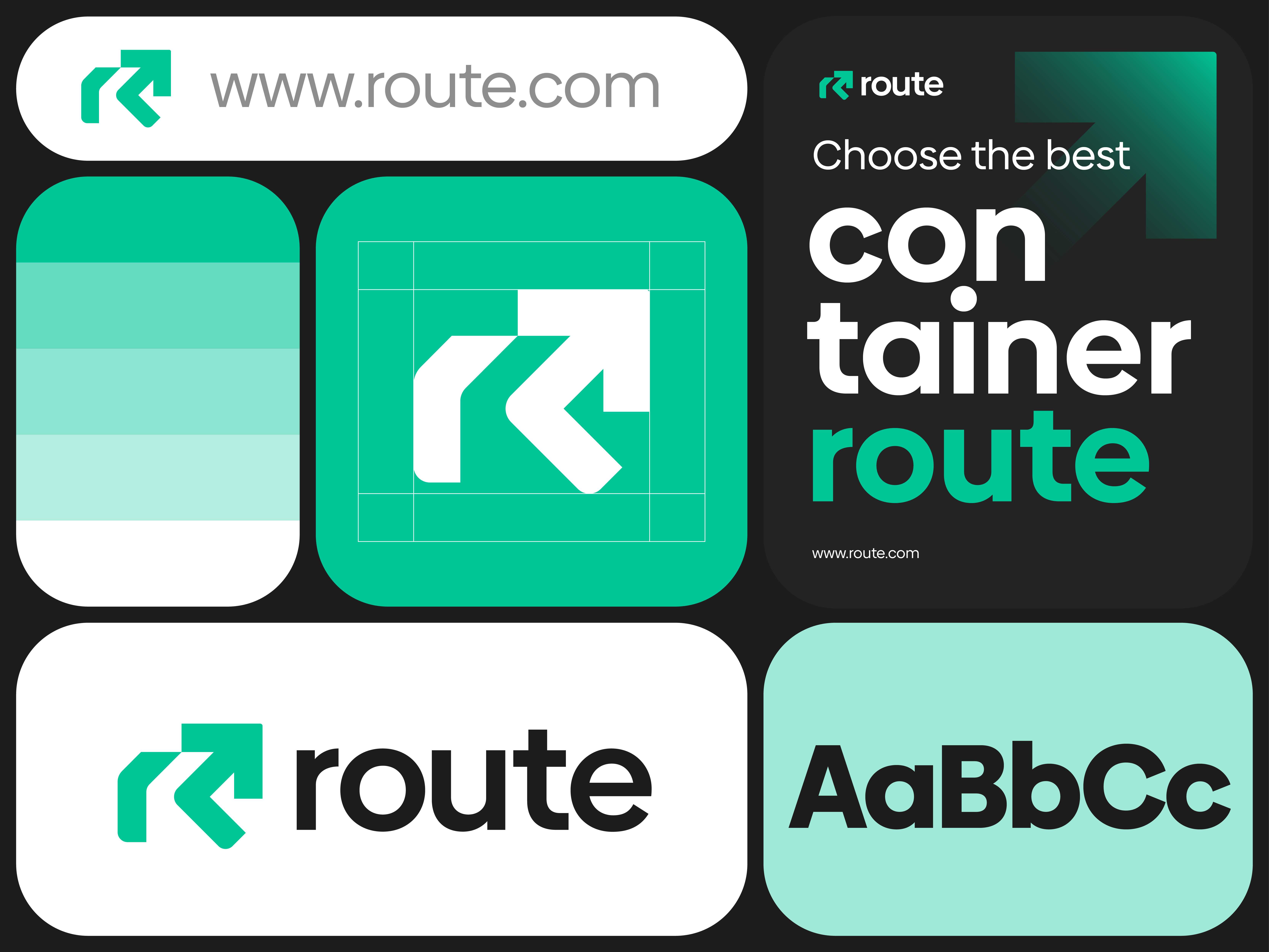 Route Logo Design bold logo brand branding container container logistics platform identity letter r and arrow logistics logo logo design logo ideas logodesign logotype modern logo route shipping transportation