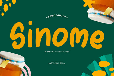Sinome – A Cute Handwritten Typeface monoline brush