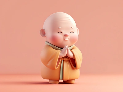 3D Cartoon Monk, 3D Cartoon Character Monk, Cartoon Cute Monk 3d cartoon buddhist 3d cartoon character 3d cartoon monk 3d designer 3d illustration monk 3d mascot logo 3d mascot monk 3d monk branding cartoon buddhist cartoon character cartoon monk fiverr gerdoo graphic design illustration illustration monk mascot monk