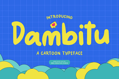Dambitu – A Cartoon Typeface monoline brush
