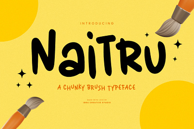Naitru – A Chunky Brush Typeface monoline brush