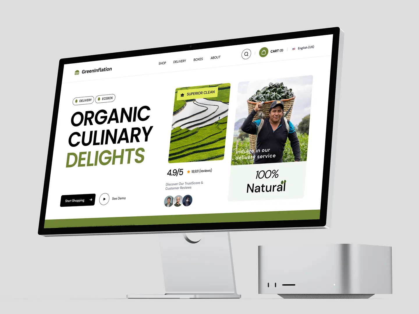 Farm Website Design: Greenflation's Organic Culinary Delights