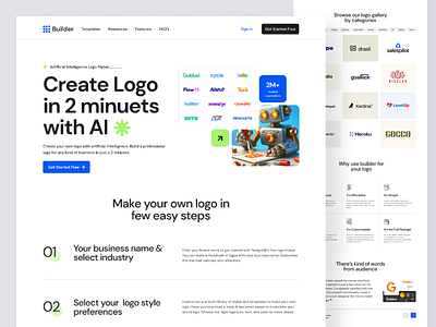 AI Logo Makar Website 3d ai ai design ai logo ai tools ai ui ai website ai website design animation artificial intelligence branding create logo free freebie ui logo logo design logo makar robot ui ui design