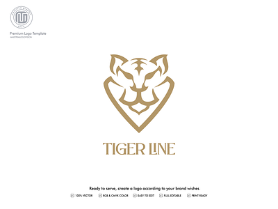 Tiger Line Logo branding design graphic design icon illustration logo logo design logotype vector