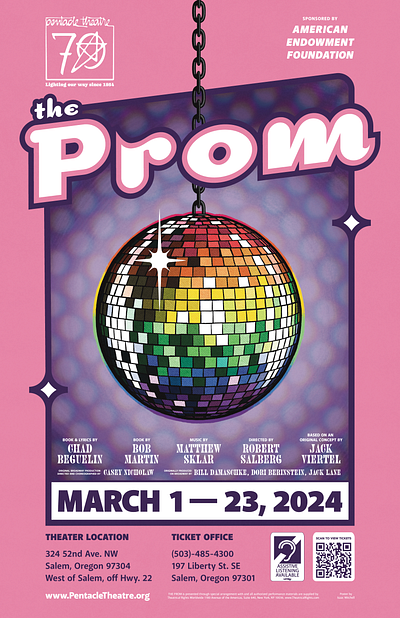 The Prom graphic design illustration poster typography