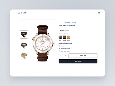 Watch Product page animation app landing page minimal product page ui uidesign uiux ux uxdesign watch watch product page