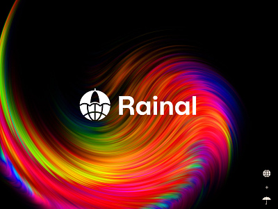 Rainal logo branding earth logo logo mark logodesign umbrella