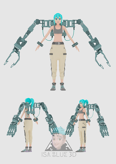 3D stilized character anime mecha 3dart 3dartist 3dcharacter 3dstylizedcharacter