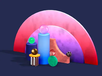 Abstract 3D design with animation - Spline 3d 3ddesign abstract animation spline