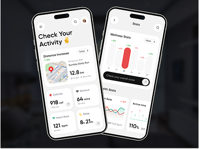 Health Tracker App app app design design health health app health tracker healthcare interaction minimalist mobile mobile app mockup mood tracker tracking app ui ui design uiux ux