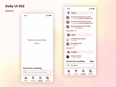Daily UI 022: Search dailyui dailyui022 dailyui22 design figma mobile search ui uidesign ux