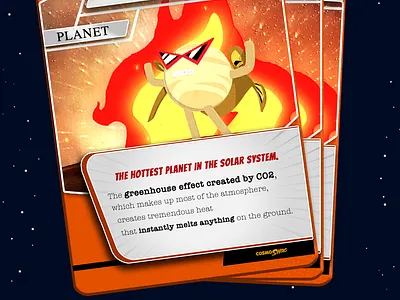 Venus : CO2 Warrior astro pop astronomy astronomy animation astronomy illustration astronomy jokes character design climate change co2 graphic design greenhouse effect greenhouse gas hero hero card planet science science humour science illustration science jokes solar system venus