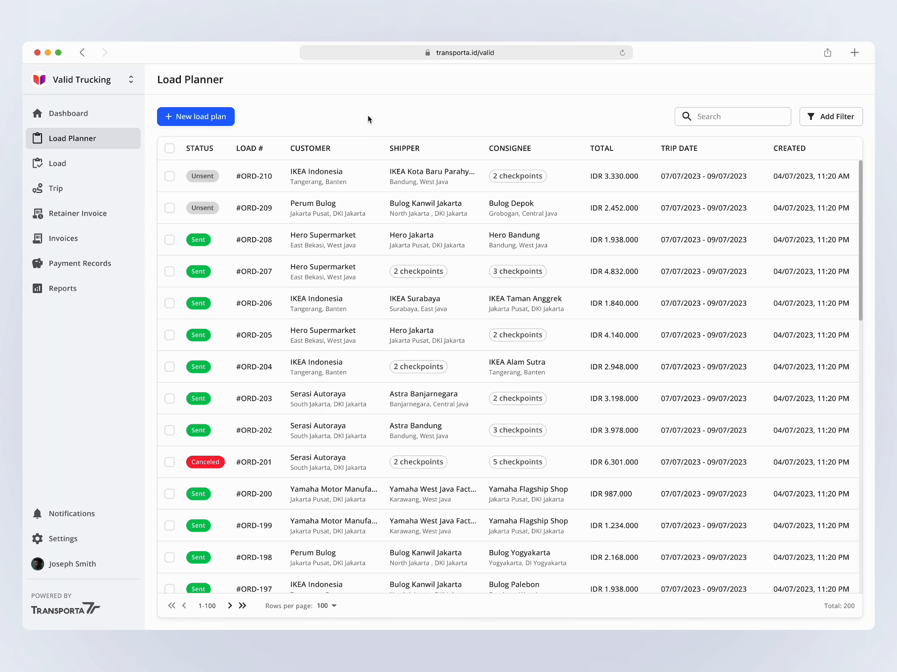 Transporta - Load Planner By Jordan Alfarishy For Valid - Virtue ...