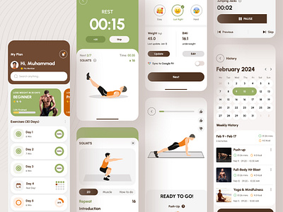 Fitness UI UX | Home Onboarding app fitness design branding case study feedback fitness fitness app fitness clean design fitness feeback fitness mobile app fitness workout mobile app mobile app ui ux sadax studio salim salim ux uit visual design workout workout dashboard workout home ui