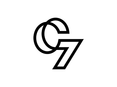 C7 brand identity branding design lettering lettermark logo mark minimalist monogram type typography