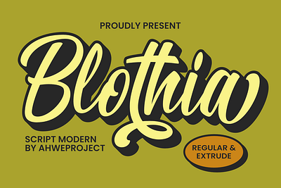 Blothia - Script Modern Font hipster font