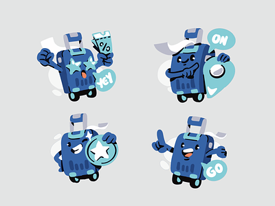 Travel Apps Mascot - Casey ✈️ backpack branding case character destination holiday illustration location macot plane promo suitcase touring travel travel apps traveling ui illustration vacation vip world