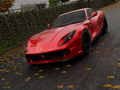 Create Stunning Cinematic Camera Shots of Ferrari 812 Superfast 3d 3d modeling animation automotive blender cgi cinematic cinematography ferrari render vehicle