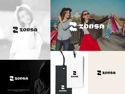 Zonsa z letter mark logo design. fashion clothing logo apps logo boutique brand identity branding clothing fashion lettermark logo logo design z z letter