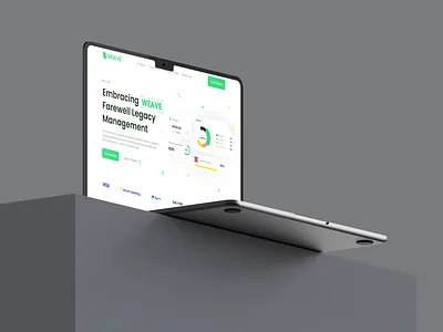WEAVE - Banking management landing page. banking design landing page management responsive service software ui design uiux website