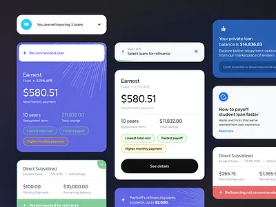 Payitoff.io - Student Loan Management API api app fintech mobile payitoff refinancing student loan ui ui cards wallet