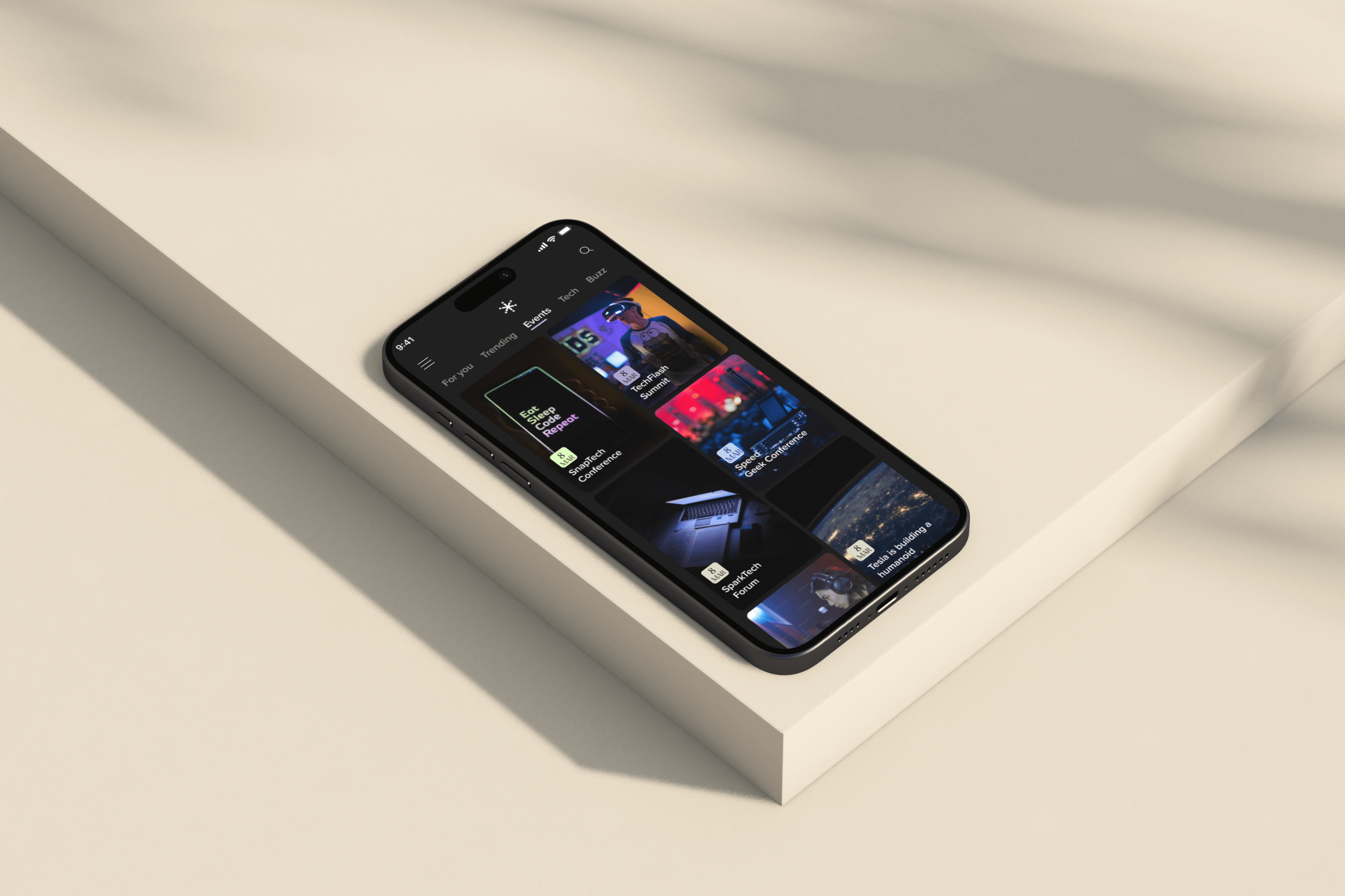 Example of Short News App Design