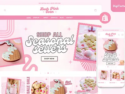 Bakery Pink Shopify Theme bakery shopify theme cake shopify theme cake website cute shopify theme editable banners girly shopify theme girly shopify website pink shopify theme pink shopify website pink template pink website premade website shopify banners shopify designs shopify website banners