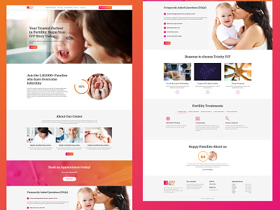 Trinity IVF - Website app branding design endometriosis fertility infertility ivf ivfbaby ivfjourney ivfsuccess mockup pcos surrogacy treatment trinity ui uiux ux web website