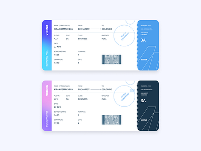 Daily UI 024 — Boarding Pass airlines boarding boarding pass concept daily ui daily ui challenge dailyui digital ticket flight flight tickets plane plane ticket product design ticket tickets ui ui design ux ux design virink