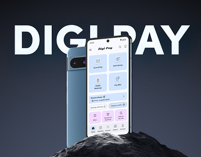 DIGI PAY - Digital Payment Application & Mobile Banking App ui uxresearch visualdesign