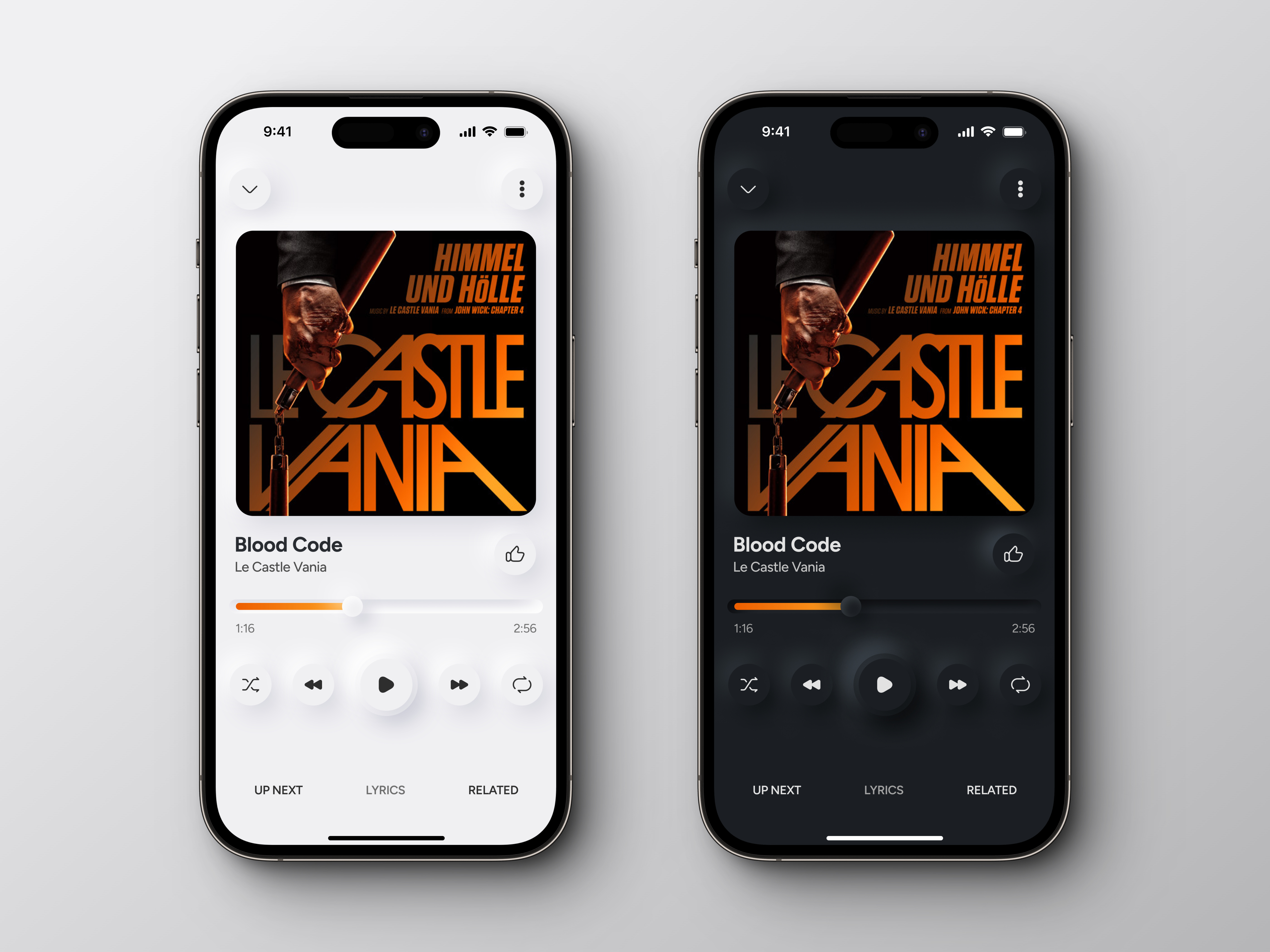 Music Player UI – Neumorphic Take on YouTube Music concept dark mode design figma light mode music player neuomorphism ui ui design ui designer youtube music